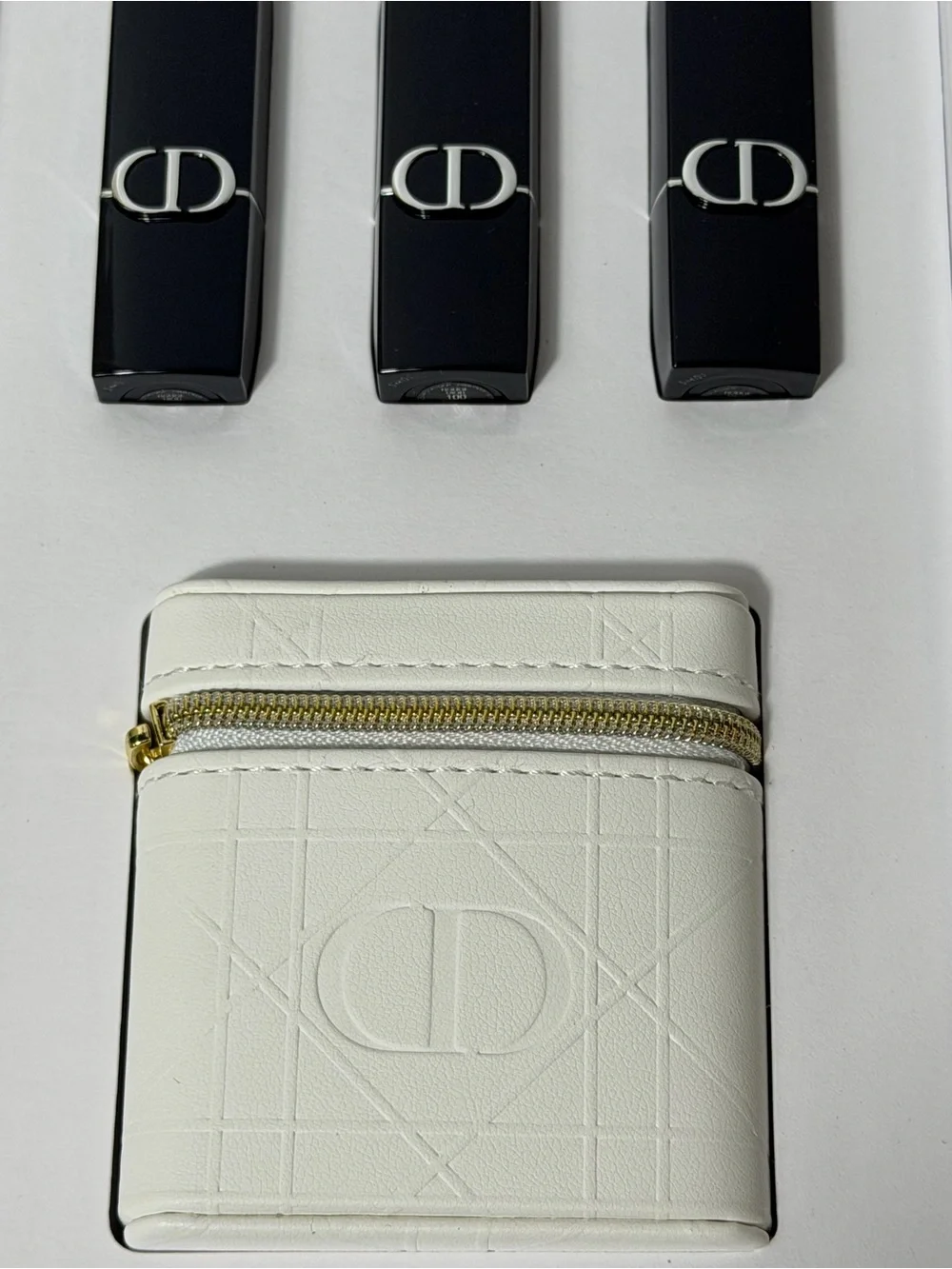 Dior Lipstick Trio with Quilted lipstick pouch